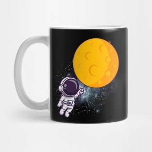 Flying floating astronaut Ufo alien funny cute spaceship moon mars cosmic space Mug